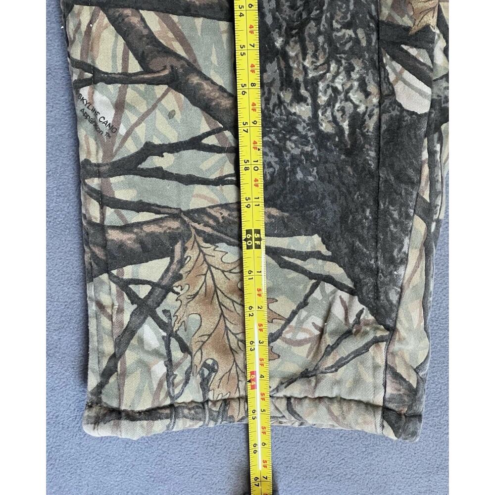 VTG Ideal Skyline Camo Apparition Bib Overalls Men XL Fleece Lined Hunting USA - Picture 12 of 14